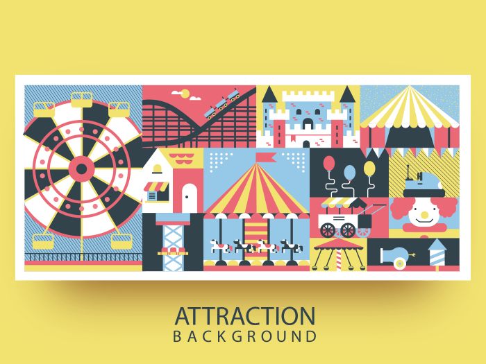 Amusement park abstract background