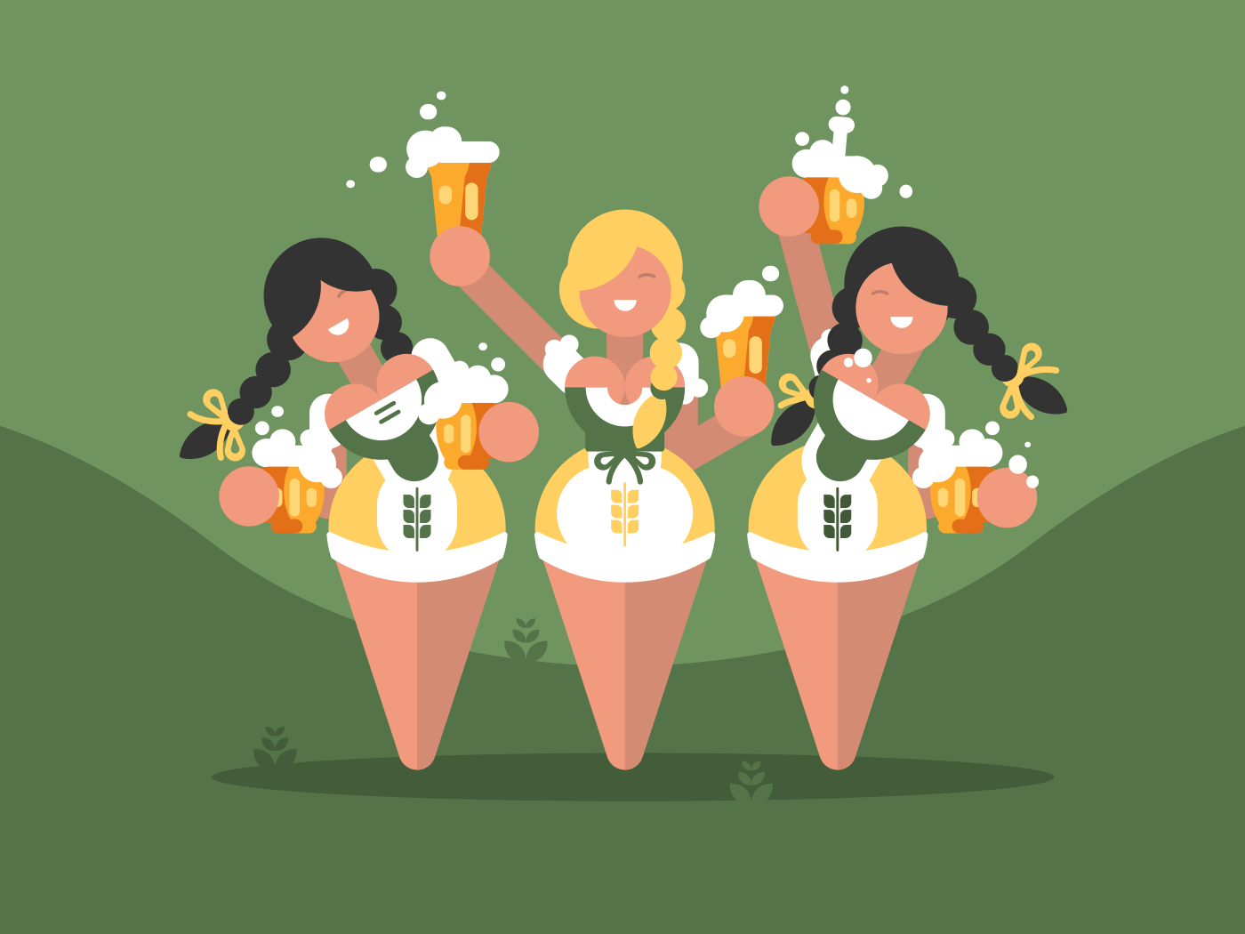 Oktoberfest beer festival illustration