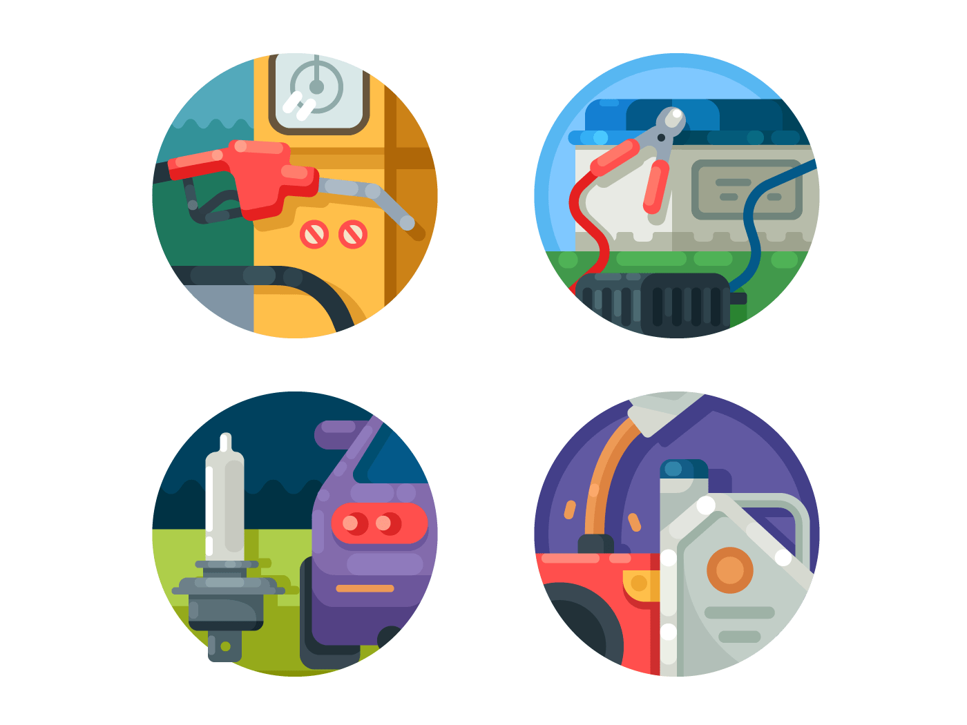 Filling machine icons