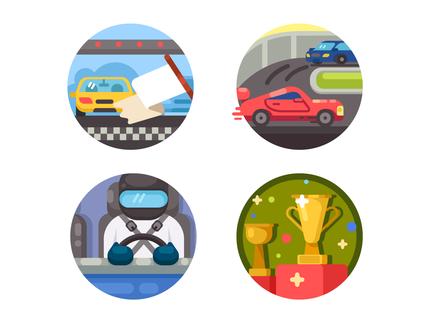 Set of race icons