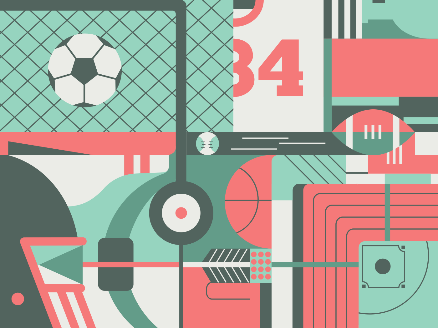 Sport abstract background illustration - Kit8