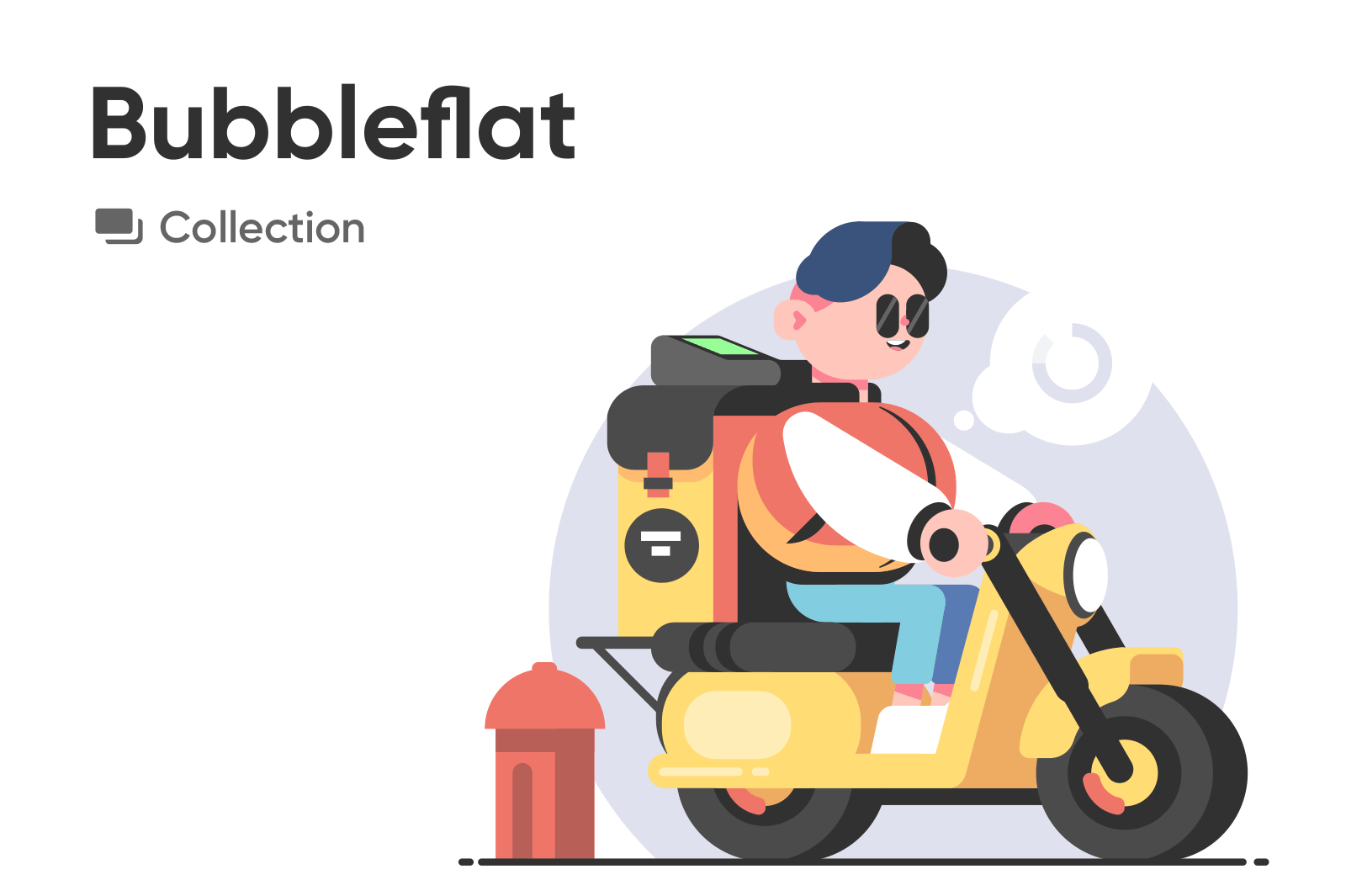 vector illustrations series made in classic flat style with sweet cartoon characters. Available exclusively on kit8.net