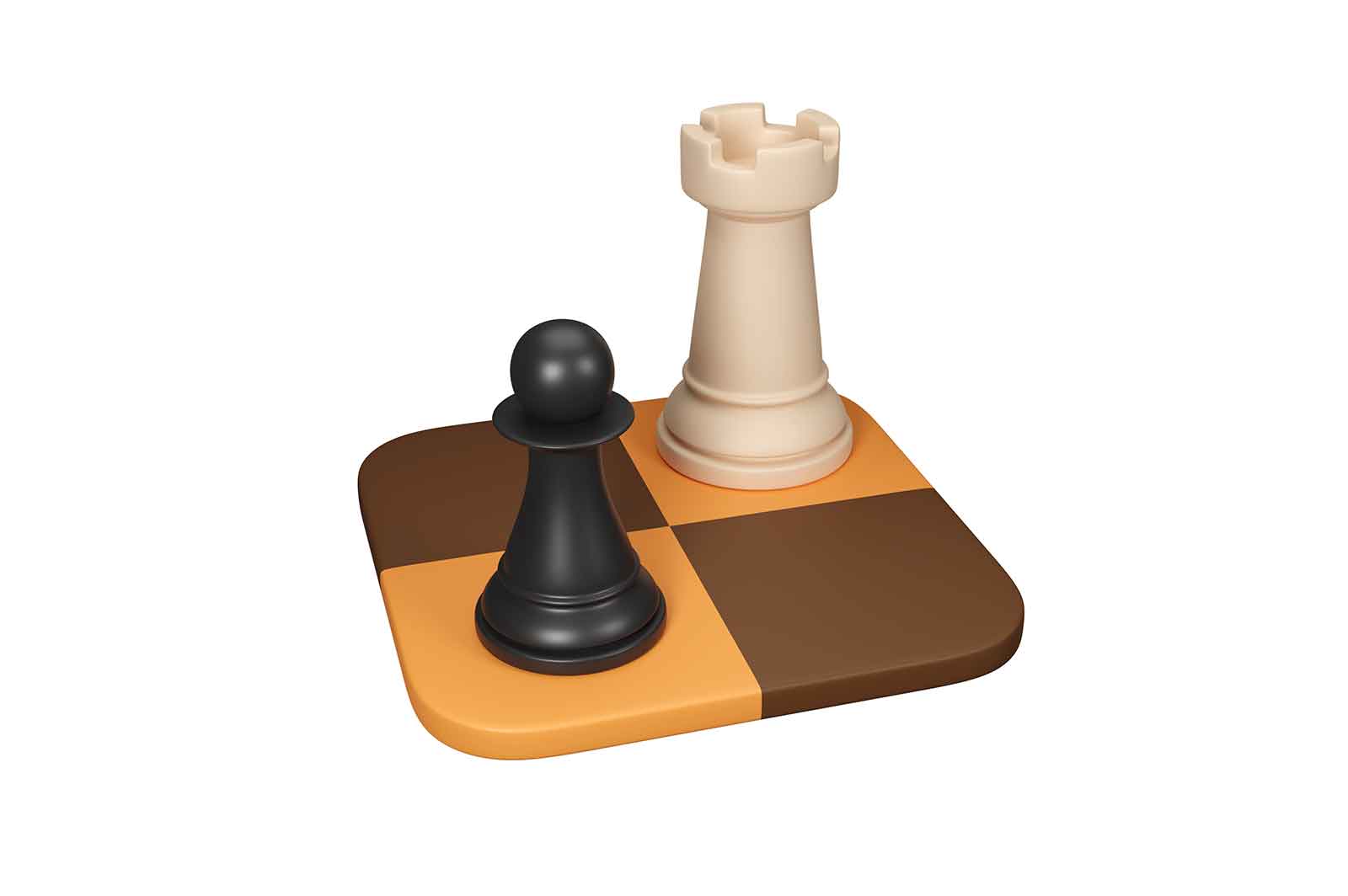 Chessboard with chess pieces isolated. Sports, fitness and game symbol  icon. 3d Render illustration. 27314371 PNG