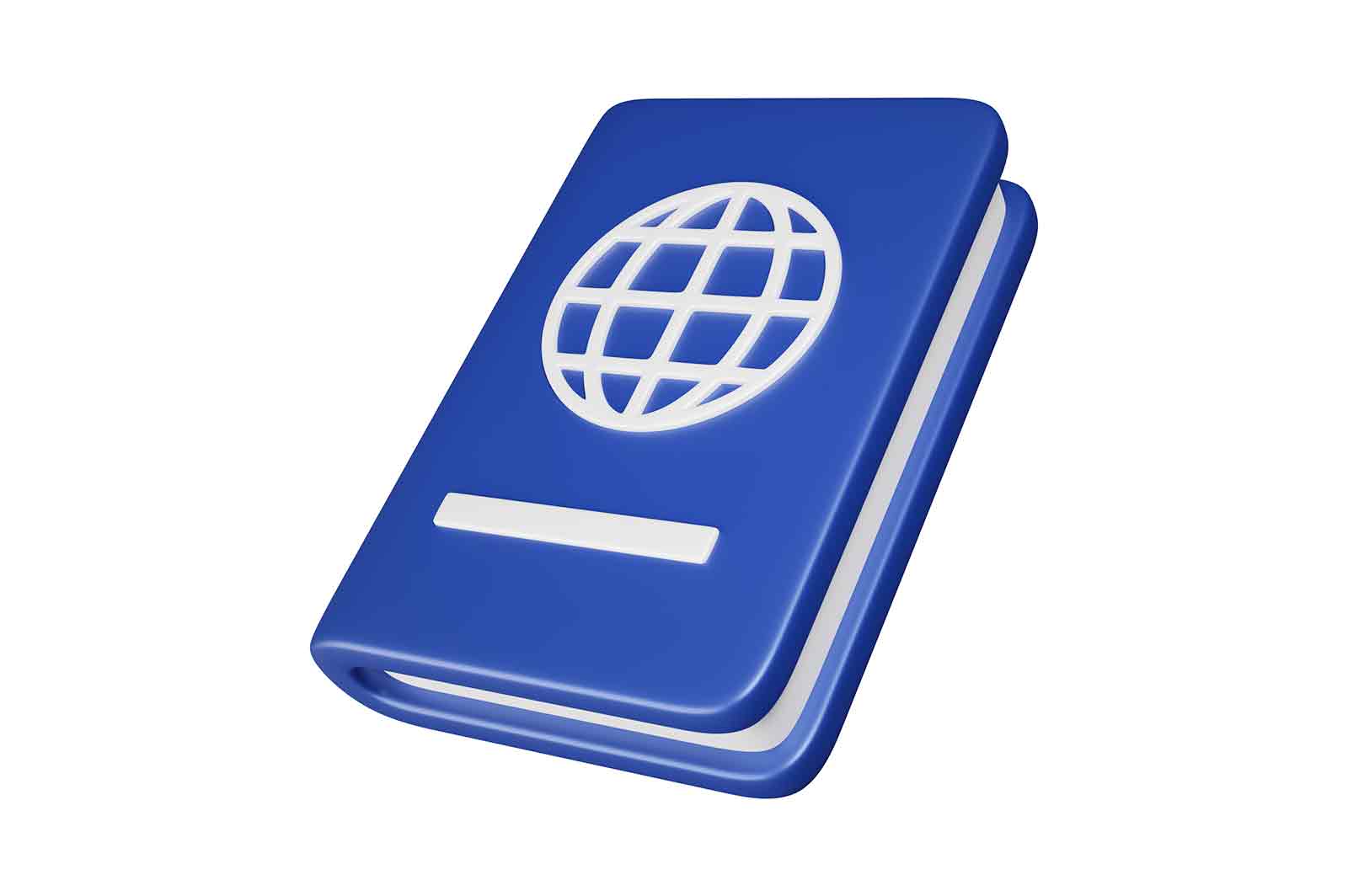 Passport, official identity document 3d rendered icon illustration. Travel, tourism and immigration. International pass