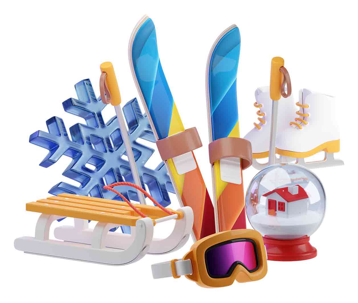 3D icons winter related theme - All you need to get ready for cold season =) Blender, PNG source files.